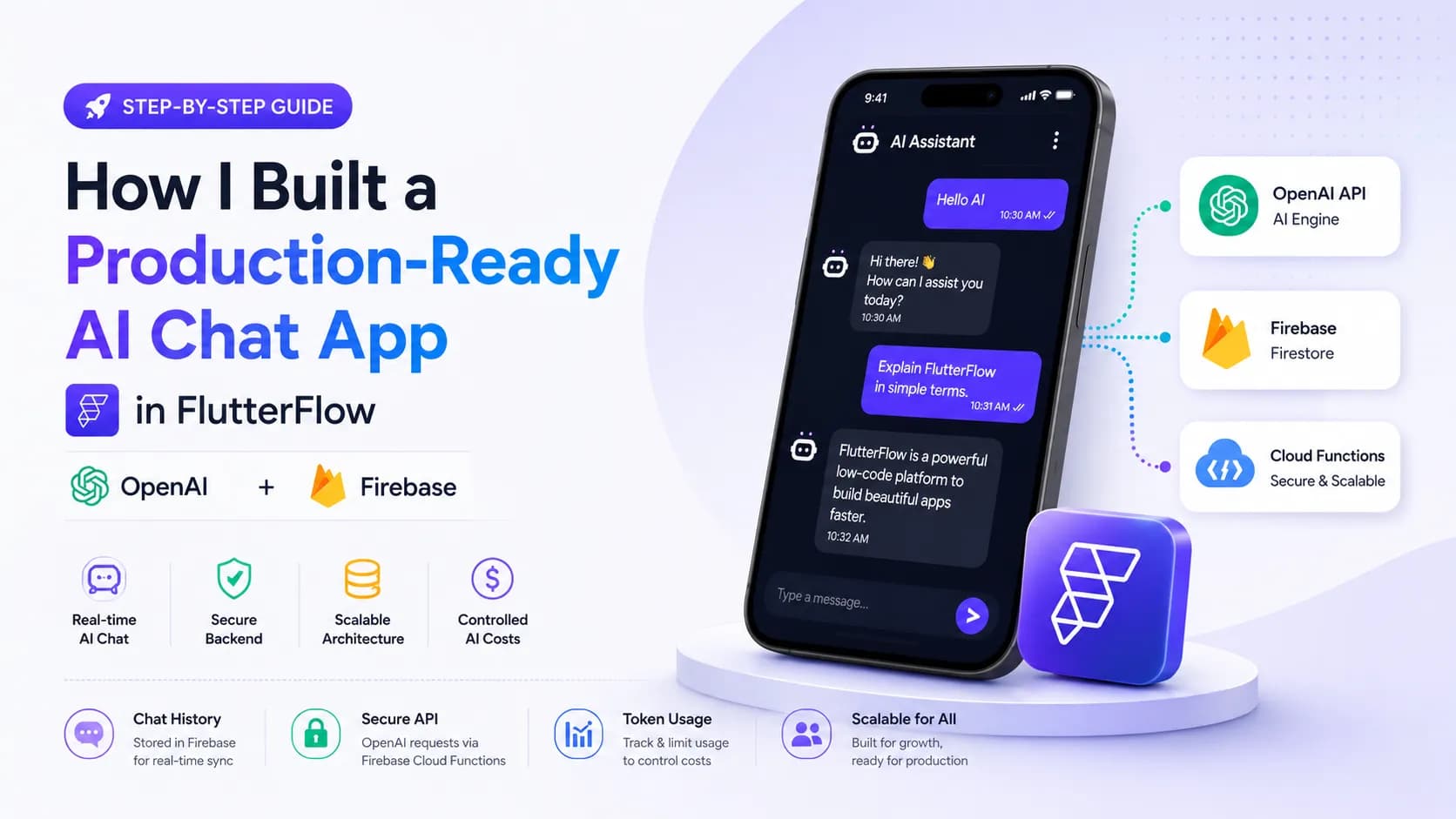 How I Built a Production-Ready AI Chat App in FlutterFlow (With OpenAI + Firebase)