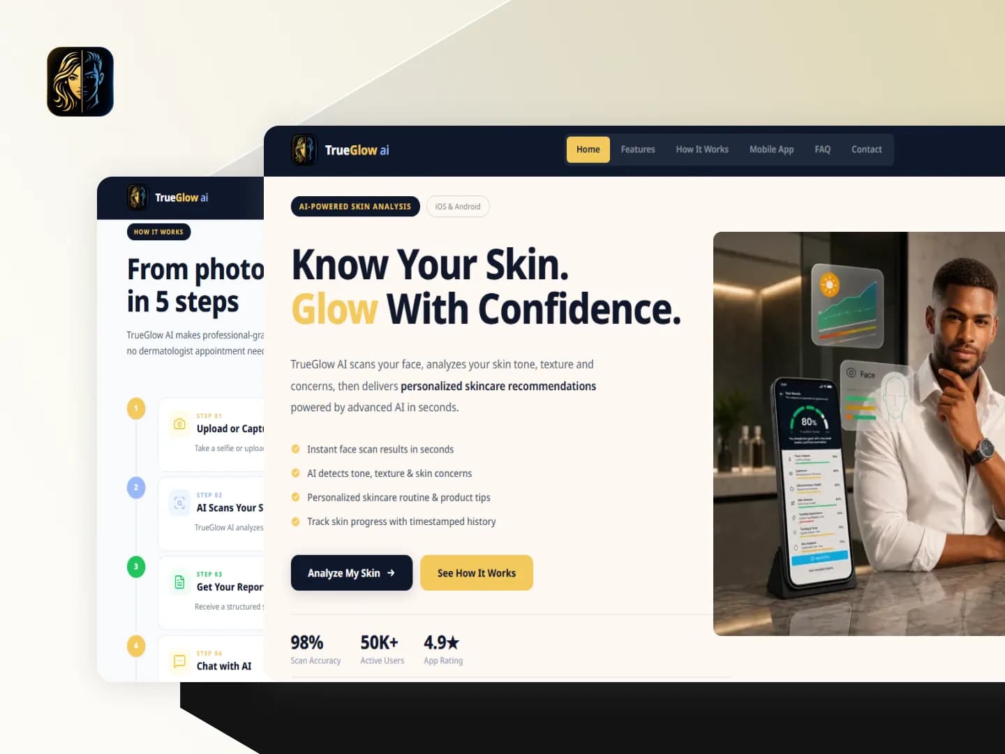 TrueGlow AI – AI-Powered Skincare App