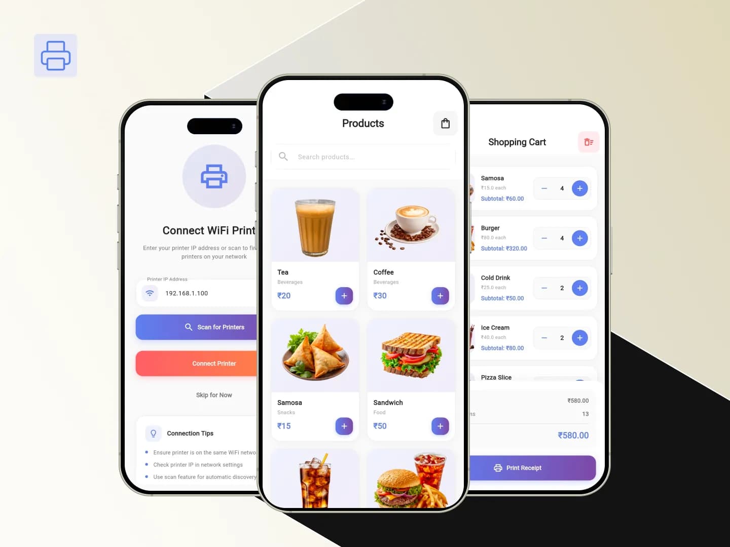 PrintBill – WiFi POS Billing & Receipt Printing Application