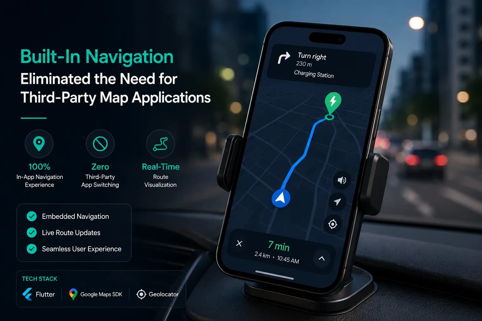Built-In Navigation Eliminated the Need for Third-Party Map Applications