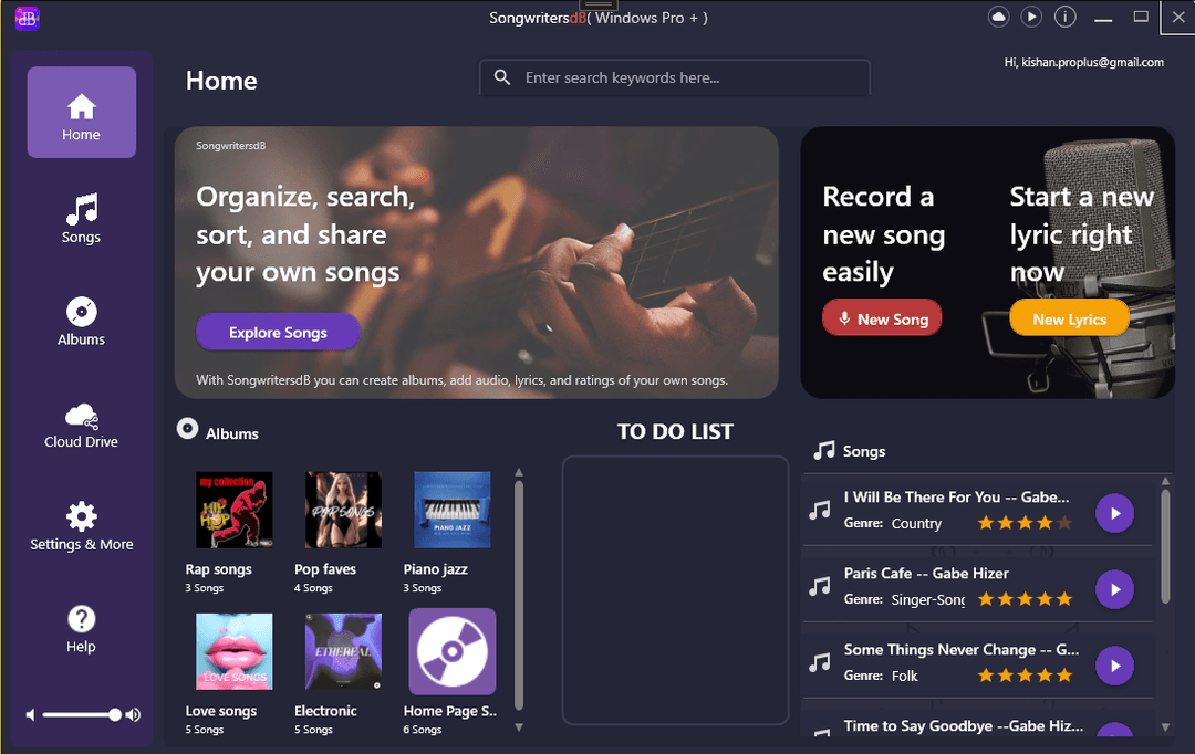 SongwritersdB screen 2
