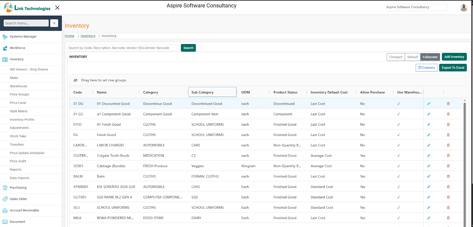LinkERP- Enterprise Resource Planning System screen 3
