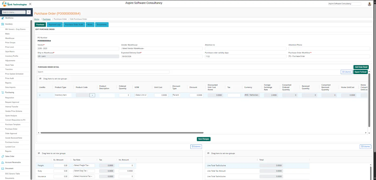 LinkERP- Enterprise Resource Planning System screen 5