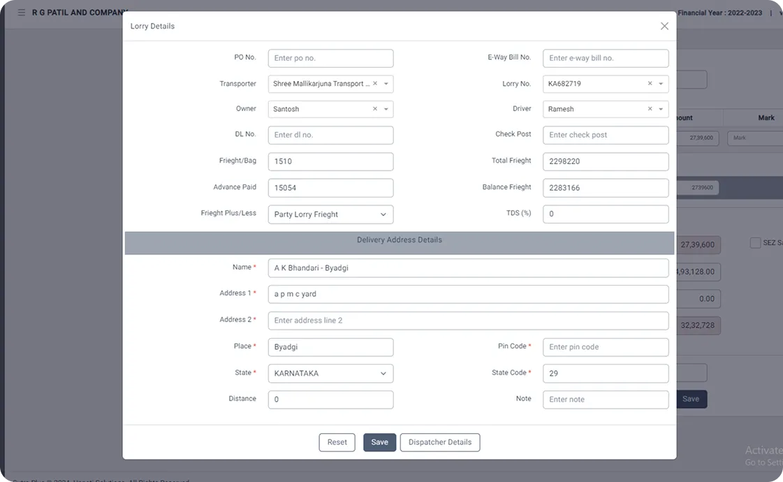 SutraPlus – Billing & Accounting Management System screen 3