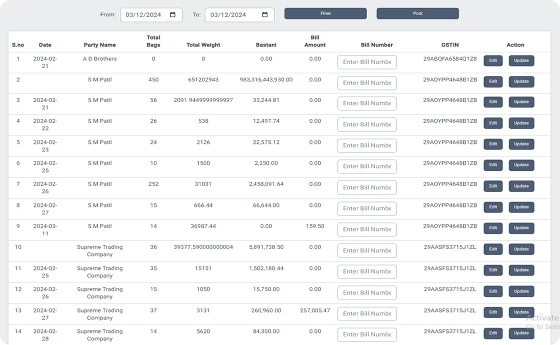 SutraPlus – Billing & Accounting Management System screen 6