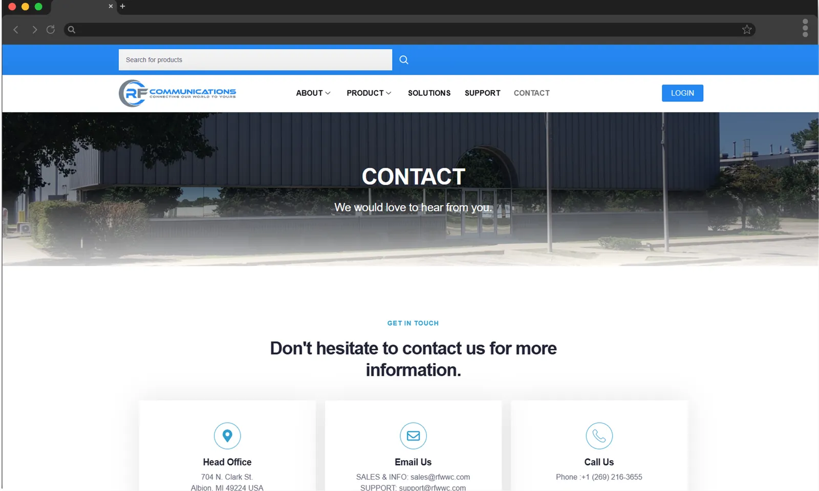 RF Communications screen 6