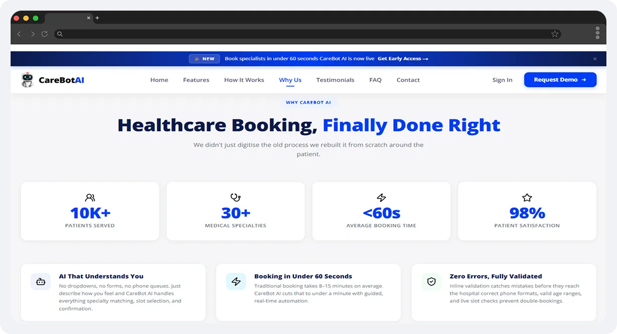 CareBot AI - AI-Powered Doctor Appointment Booking screen 3