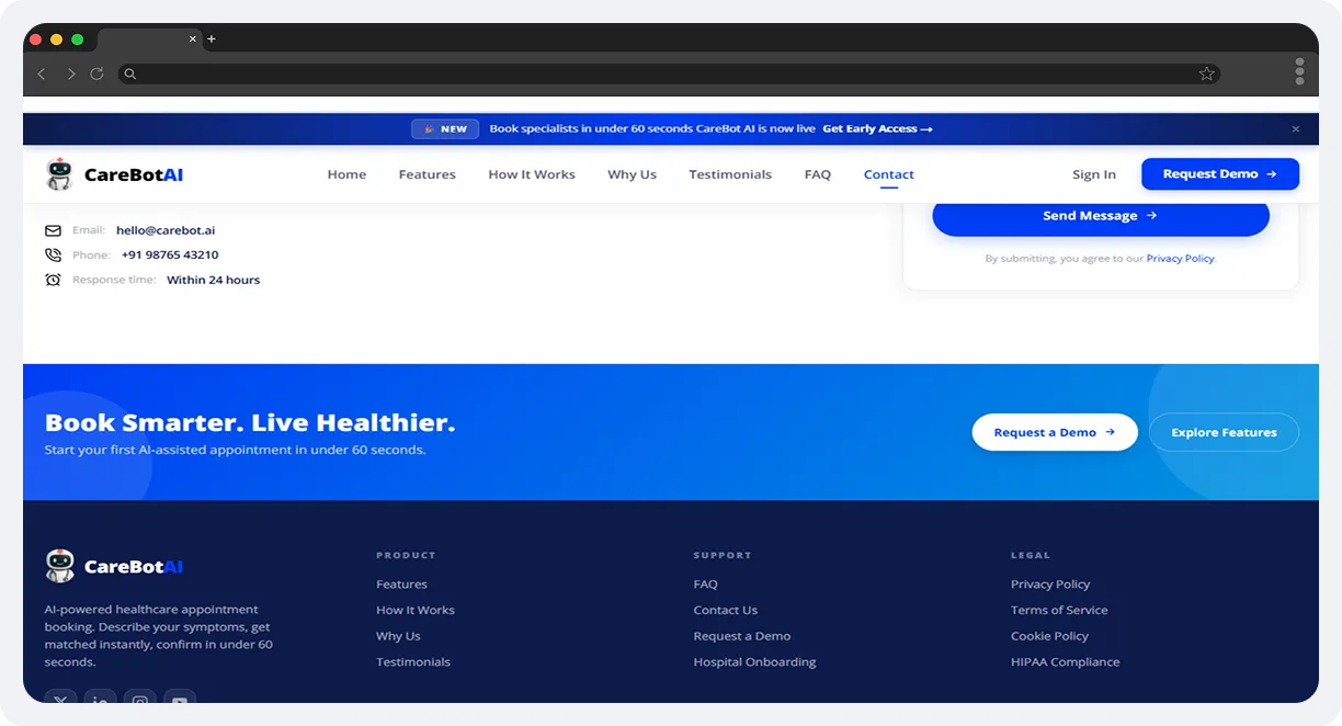 CareBot AI - AI-Powered Doctor Appointment Booking screen 8