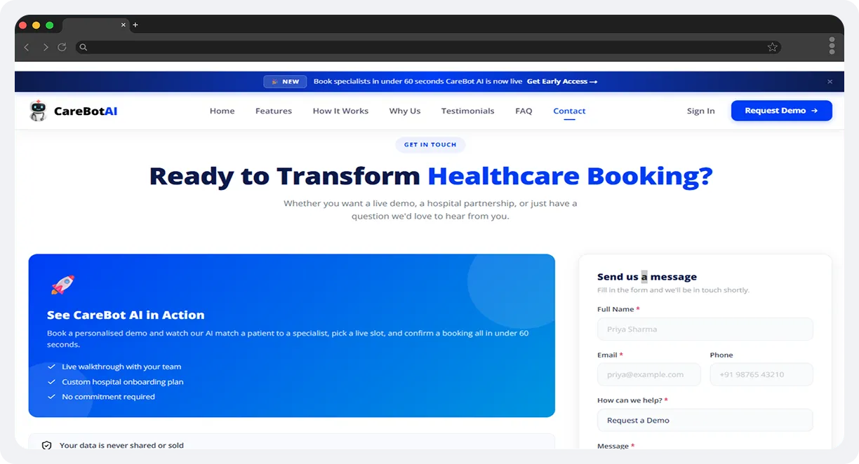 CareBot AI - AI-Powered Doctor Appointment Booking screen 7