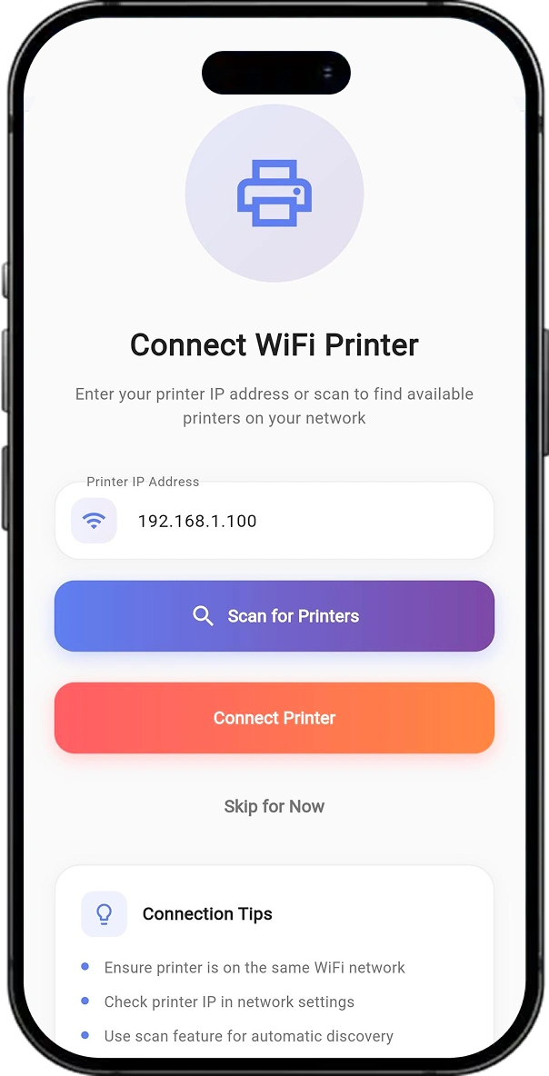 PrintBill – WiFi POS Billing & Receipt Printing Application screen 2
