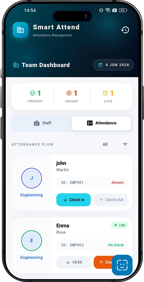 Smart Attend screen 3