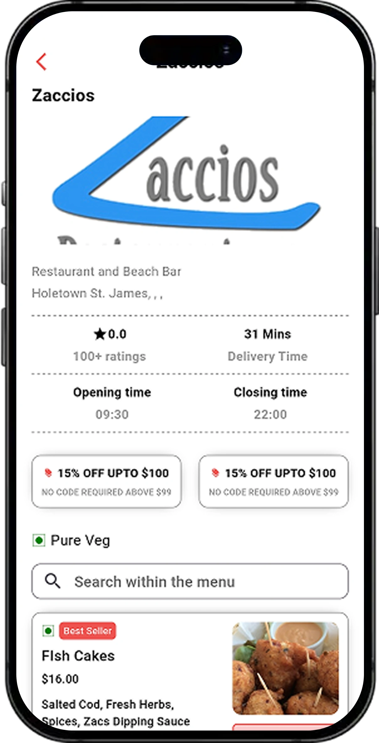 Bienour App screen 1