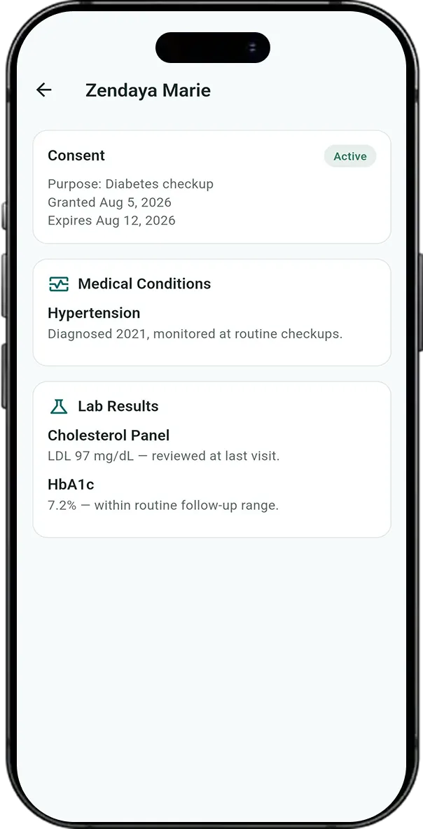 CareVault screen 13